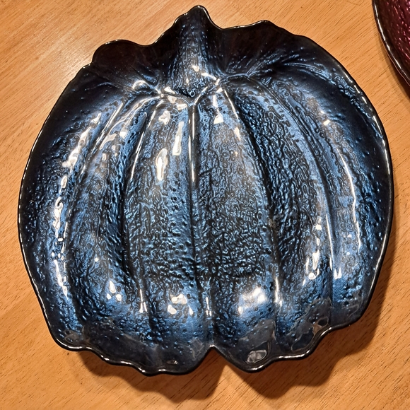 Glass Platters Pumpkin Plate Set Of 2 - Picture 4 of 10